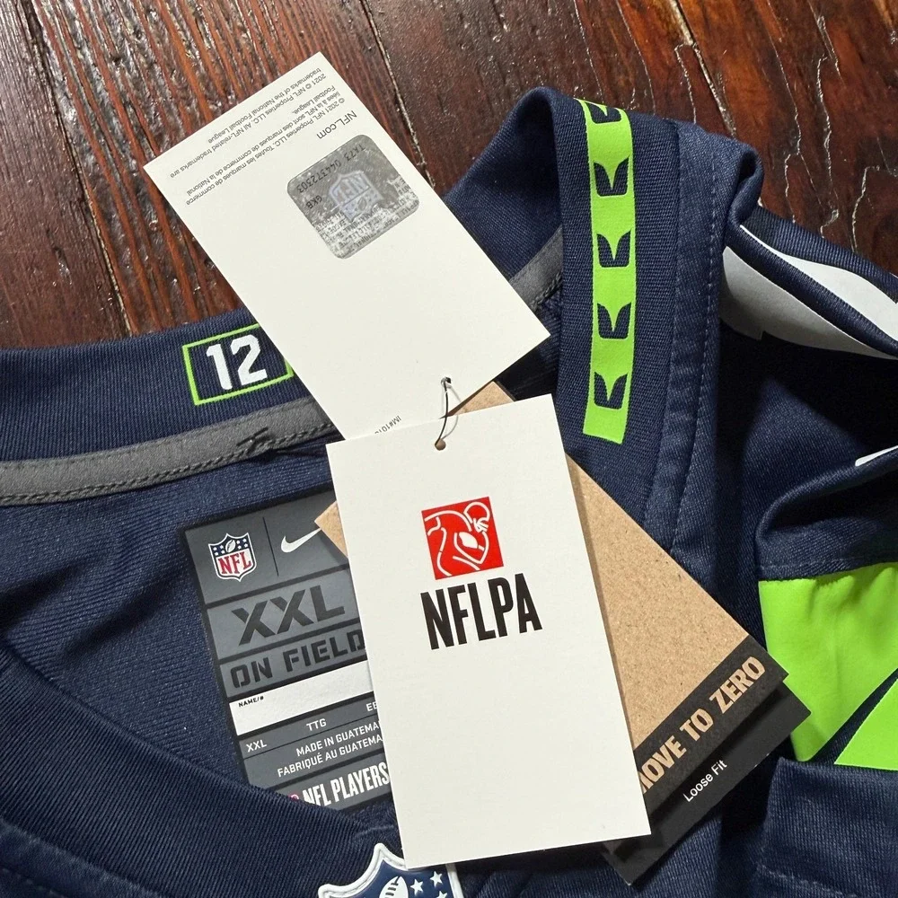 DK METCALF Seattle Seahawks Nike On Field Dri-Fit Blue NFL Jersey‎ Size 2XL